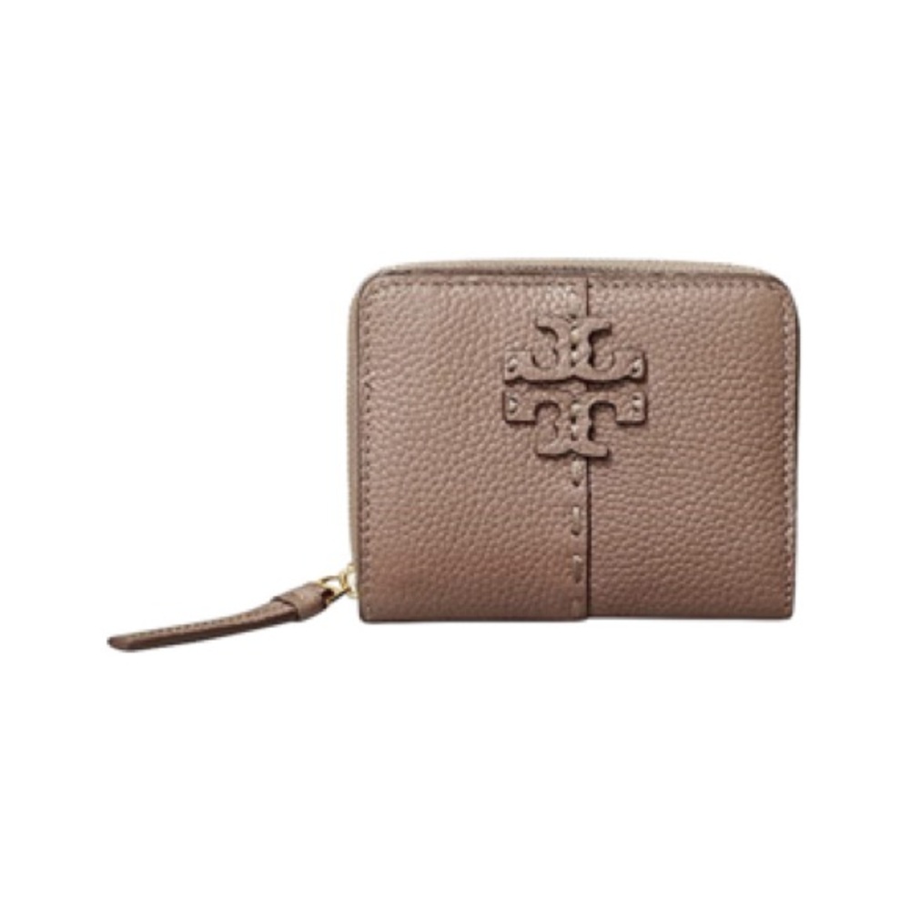 Tory Burch Brown Pebbled Leather Wallet